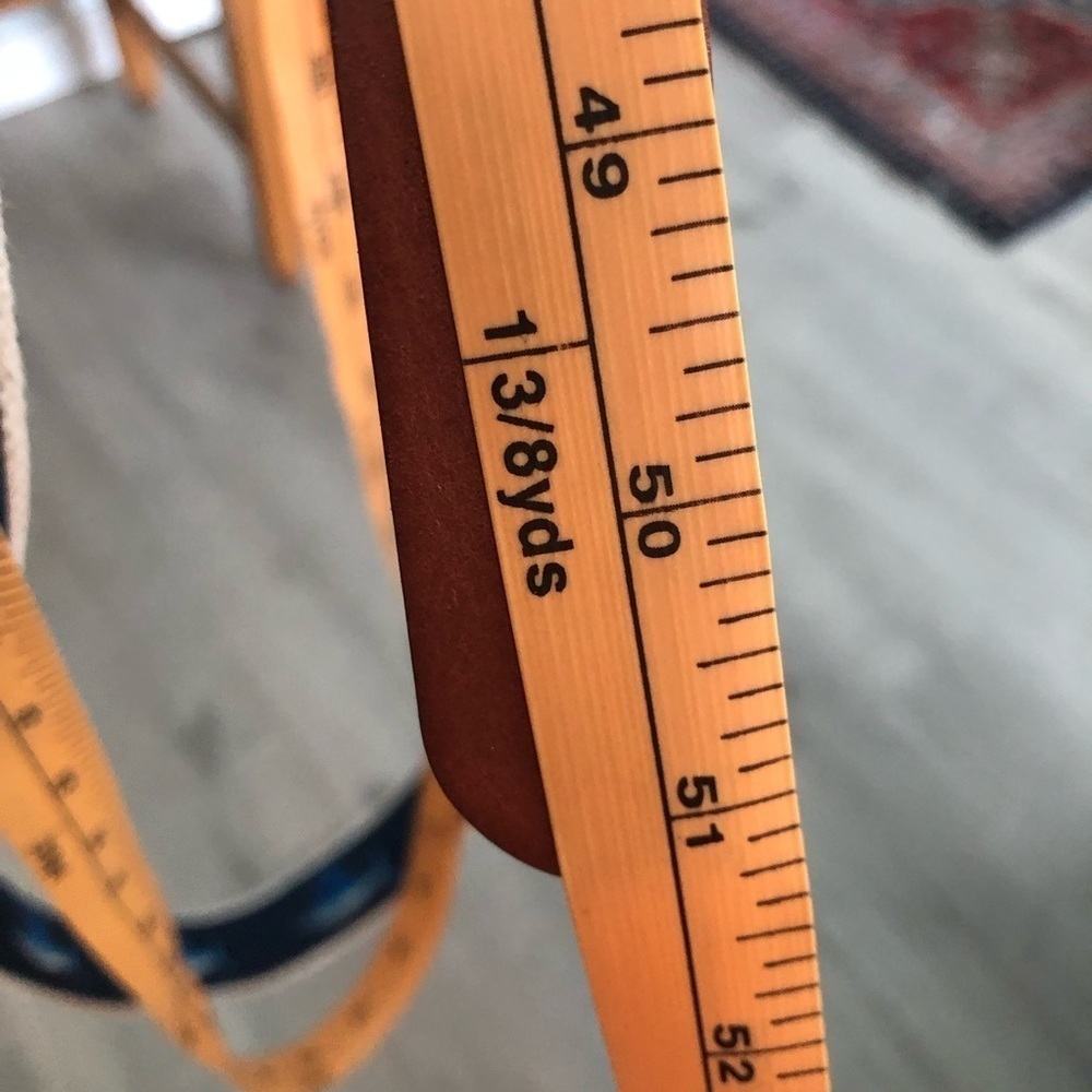 Essex Belt Company Swordfish Ribbon Belt On Canvas With Leather 51” Very Long - Picture 6 of 9